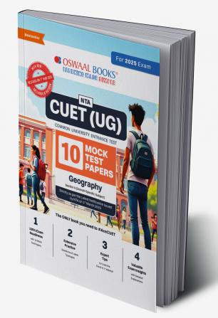 Oswaal NTA CUET (UG) 10 Mock Test Papers | Section II Geography (For 2025 Exam) | With New Syllabus & Pattern