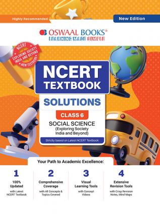 Oswaal NCERT Textbook Solution Class 6 Social Science Hardcover Book (New Edition)