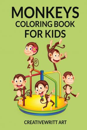 Monkeys Coloring Book For kids : A Beginner’s Guide To Sketching Outlining Shading And Coloring Monkeys