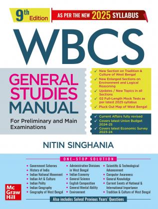 WBCS General Studies Manual 9e (English)