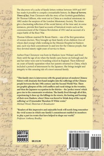 Days of Sorrow Times of Joy: The Story of a Victorian Family and its Love Affair with China