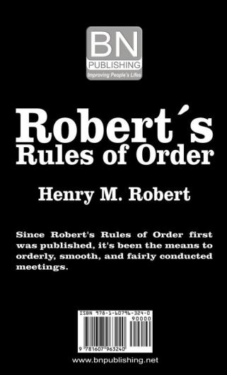 Robert's Rules of Order