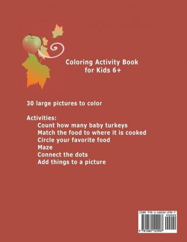 Thanksgiving Coloring Activity Book