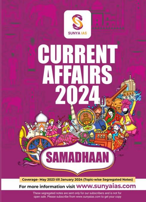 CURRENT AFFAIRS 2024 SAMADHAAN