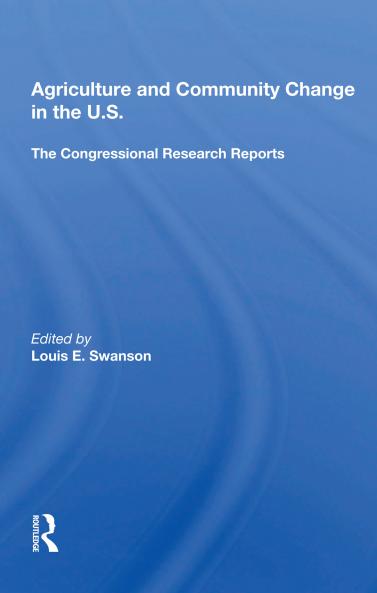 Agriculture And Community Change In The U.s.