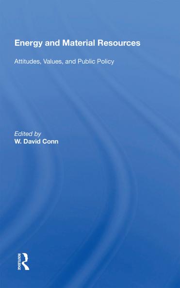 Energy And Material Resources