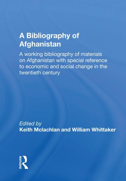 Bibliography Of Afghanistan