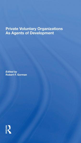Private Voluntary Organizations As Agents Of Development