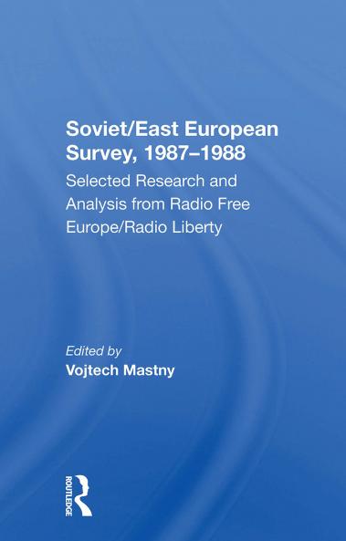 Soviet/East European Survey 1987-1988