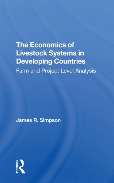 Economics Of Livestock Systems In Developing Countries