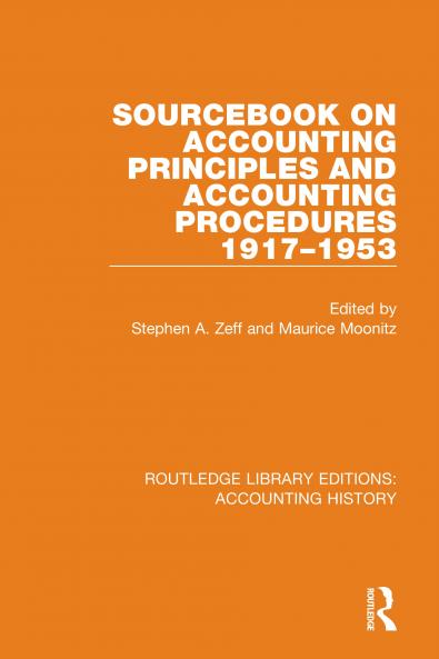 Sourcebook on Accounting Principles and Accounting Procedures 1917-1953