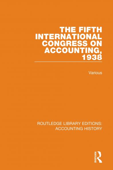 Fifth International Congress on Accounting 1938
