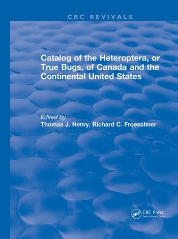 Catalog of the Heteroptera or True Bugs of Canada and the Continental United States
