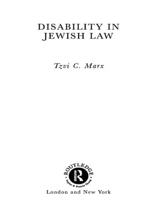 Disability in Jewish Law