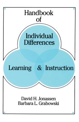Handbook of Individual Differences Learning and Instruction