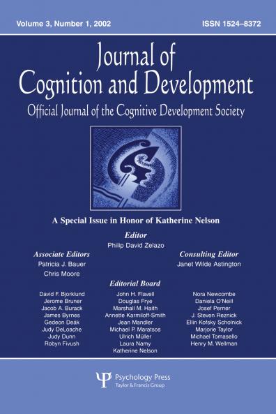Special Issue in Honor of Katherine Nelson