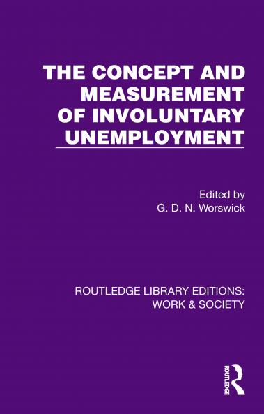 Concept and Measurement of Involuntary Unemployment