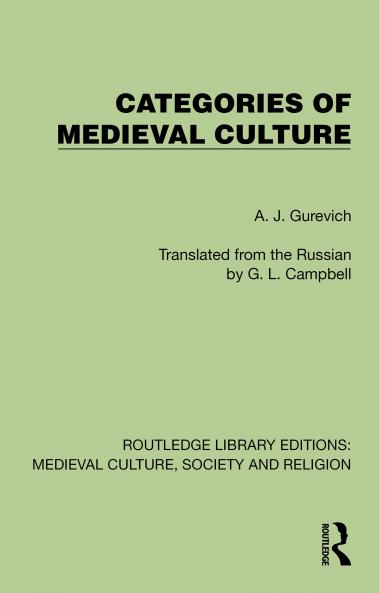 Categories of Medieval Culture