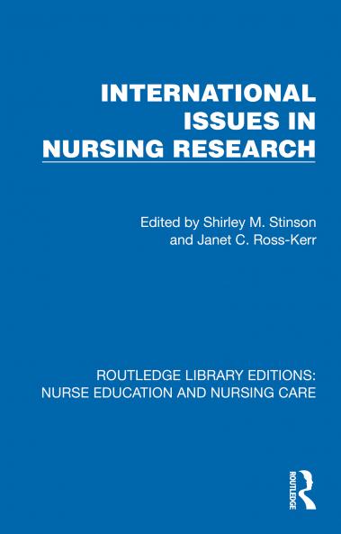International Issues in Nursing Research