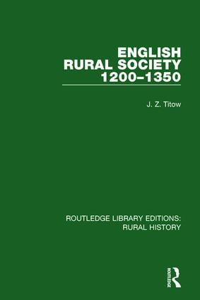 English Rural Society 1200-1350