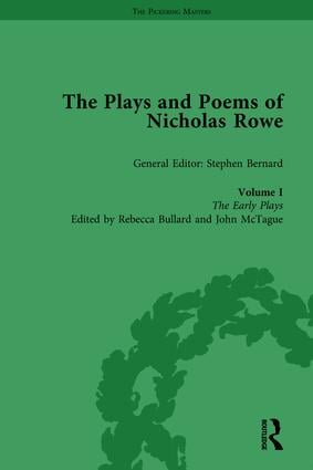 Plays and Poems of Nicholas Rowe Volume I