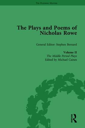 Plays and Poems of Nicholas Rowe Volume II