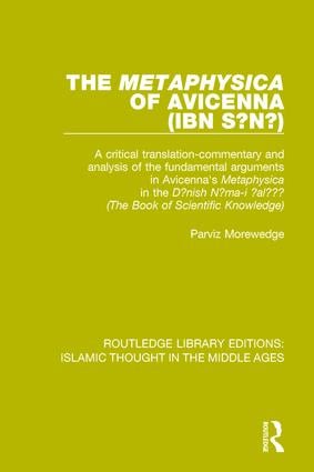 'Metaphysica' of Avicenna (ibn Sīnā)