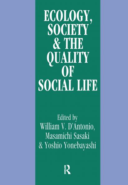 Ecology World Resources and the Quality of Social Life