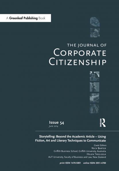 Storytelling: Beyond the Academic Article – Using Fiction Art and Literary Techniques to Communicate