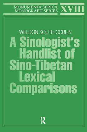 Sinologists Handlist of Sino-Tibetan Lexical Comparisons
