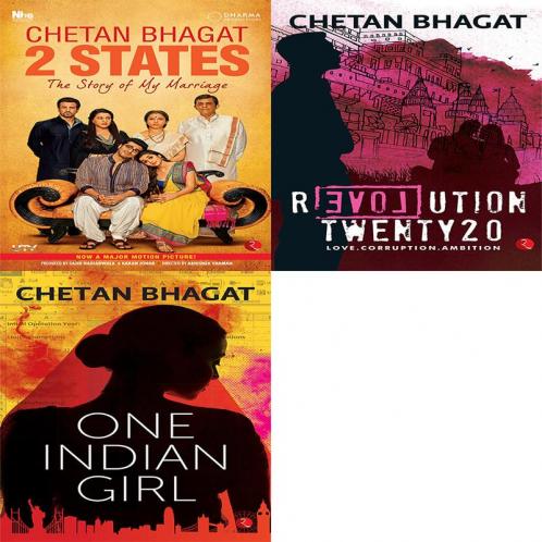 One Indian Girl + Revolution Twenty 20: Love. Corruption. Ambition + 2 States the Story of My Marriage (Set of 3 Books)