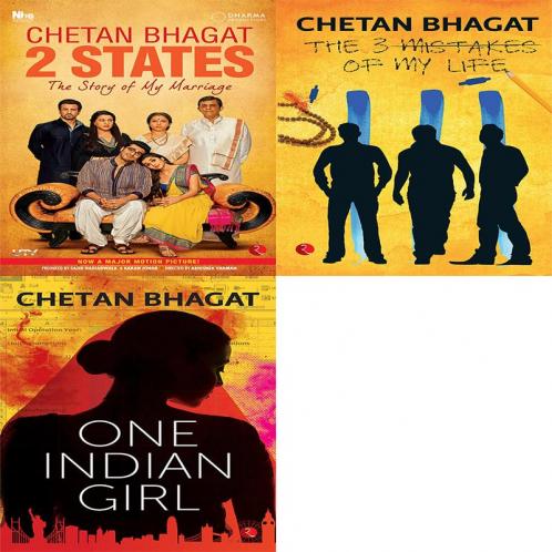 One Indian Girl + The 3 Mistakes of My Life + 2 States the Story of My Marriage (Set of 3 Books)