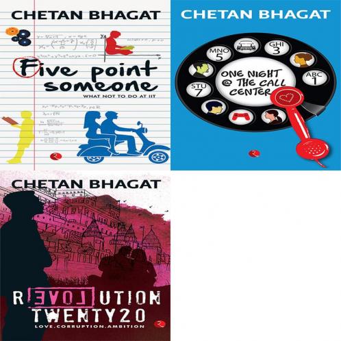 Revolution Twenty 20: Love. Corruption. Ambition + One Night @ The Call Centre + Five Point Someone ; What Not To Do at IIT (Set of 3 Books)