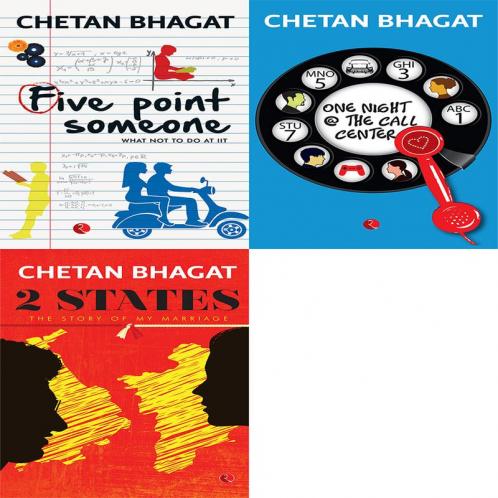 2 States: The Story of My Marriage + One Night @ The Call Centre + Five Point Someone ; What Not To Do at IIT (Set of 3 Books)