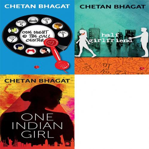 One Indian Girl + Half Girlfriend + One Night @ The Call Centre (Set of 3 Books)