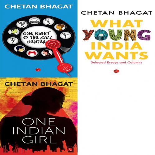 One Indian Girl + What Young India Wants: Selected Non - Fiction + One Night @ The Call Centre (Set of 3 Books)
