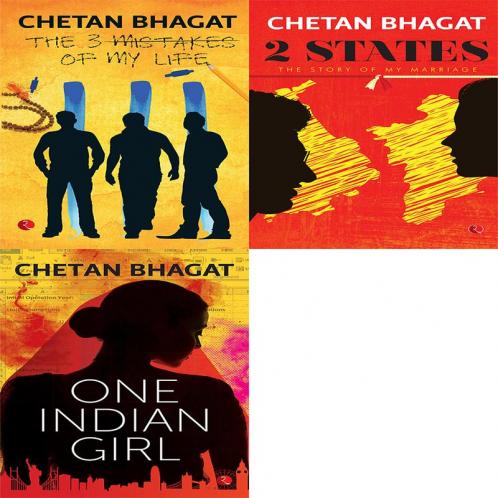 One Indian Girl + 2 States: The Story of My Marriage + The 3 Mistakes of My Life (Set of 3 Books)