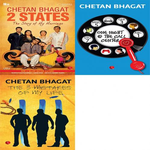 The 3 Mistakes of My Life + One Night @ The Call Centre + 2 States the Story of My Marriage (Set of 3 Books)