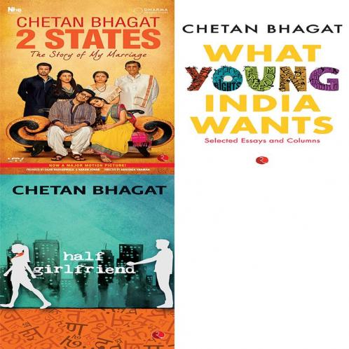 Half Girlfriend + What Young India Wants: Selected Non - Fiction + 2 States the Story of My Marriage (Set of 3 Books)