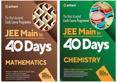 Combo Of 40 Days JEE Main Math & 40 Days JEE Main Chemistry (E)  Set of 2 Books