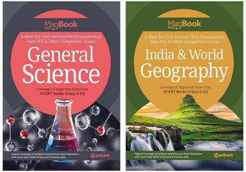 Combo Of Magbook General Science & Magbook Indian and World Geography Set of 2 Books