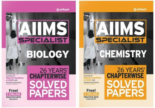 Combo Of Chapterwise AIIMS Biology Solved & Chapterwise AIIMS Chemistry Solved Set of 2 Books