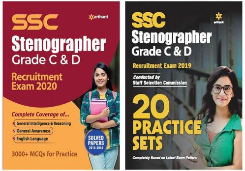 Combo Of SSC Stenographer Group C & D (E) & SSC Stenographer 20 Practice (E) Set of 2 Books