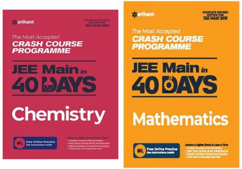 Combo Of 40 Days JEE Main Chemistry (E) Old & 40 Days JEE Main Math Set of 2 Books