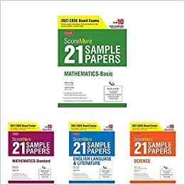 MTG Combo Pack of ScoreMore 21 Sample Papers CBSE Boards – Class 10 (Mathematics BasicMathematics Standard English Literature and Science)(Set of 4 Books)