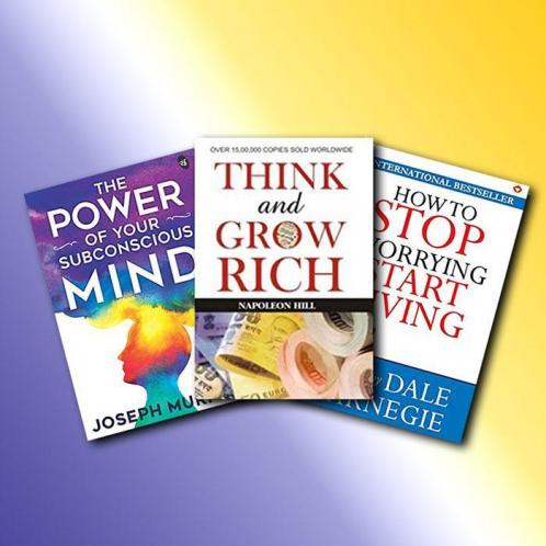 Most Influential Self-Help Books of All Time  in English - How To Stop Worrying & Start Living +The Power of Your Subconscious Mind + Think and Grow Rich (Set of 3 Books)