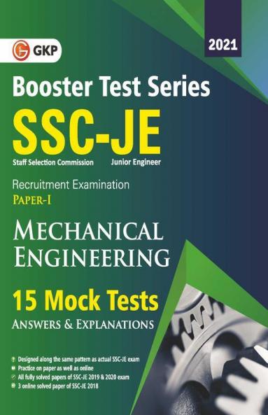 SSC 2021 : Booster Test Series - JE Paper 1 - Mechanical Engineering - 15 Mock Tests (includes 2019-2020 papers)_Part 2