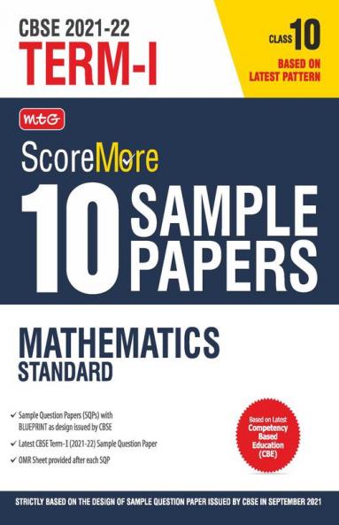Class 10-Score More 10 Sample Papers Term 1 Mathematics Standard