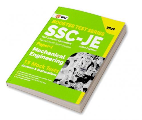 SSC 2022: Booster Test Series - JE Paper I - Mechanical Engineering - 15 Mock Tests