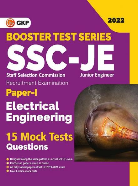 SSC 2022 : Booster Test Series - JE Paper I - Electrical Engineering - 15 Mock Tests (includes 2019-2021 papers) Questions